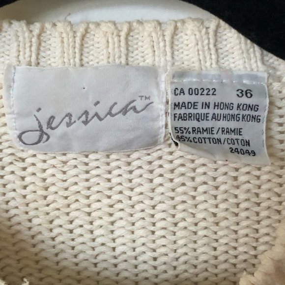 Vintage Jessica Floral  Cottagecore granny 3D Knit Sweater - Picture 5 of 5